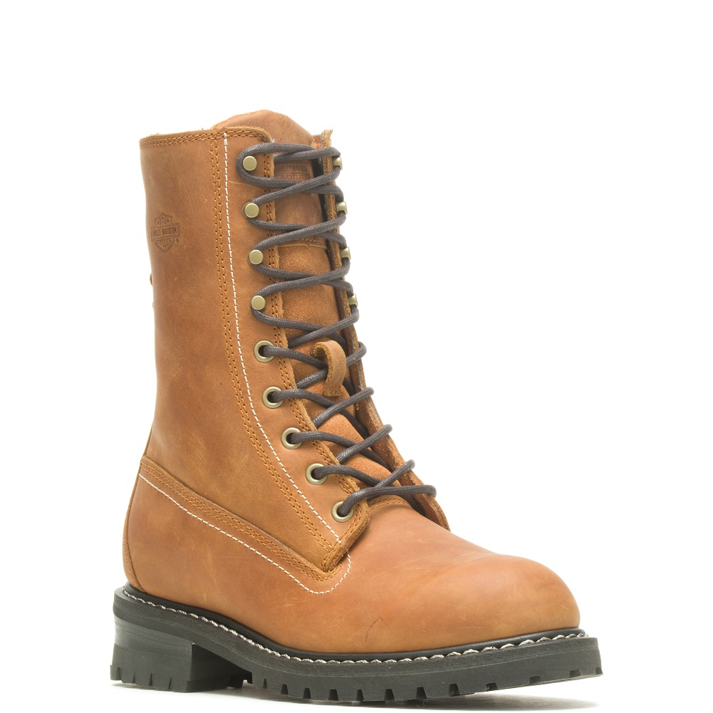 Harley-Davidson Women's Bentler 8-Inch Motorcycle Boots D87239 (Brown, 5) - Wisconsin Harley-Davidson