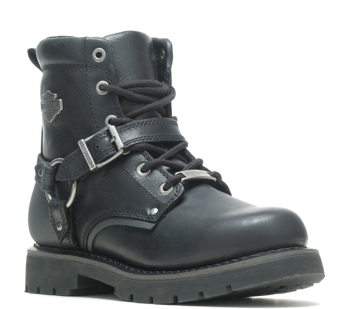 Harley-Davidson Women's Becky Flash 6-Inch Black or Grey Motorcycle Boots D87245 - Wisconsin Harley-Davidson