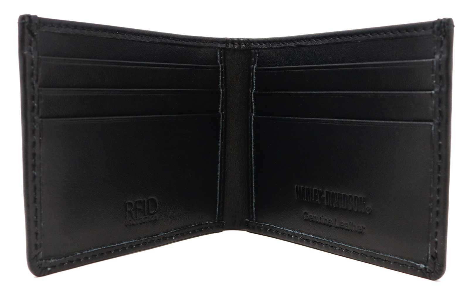 Harley-Davidson® Men's Bar & Shield Leather Billfold Wallet Boxed Gift Set-  Black