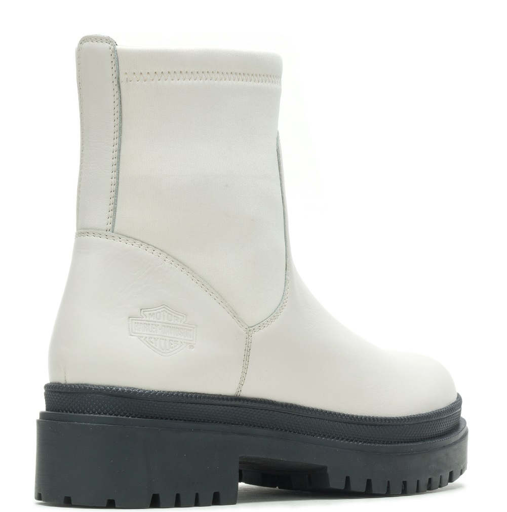 Harley-Davidson Women's Lenora 6-Inch White Leather Fashion Boots D84788 - No Hassle Returns at Wisconsin Harley