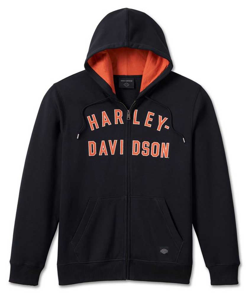 Harley-Davidson Men's Iron Bond Zip-Up Hooded Sweatshirt - Black 99000-23VM - Wisconsin Harley-Davidson