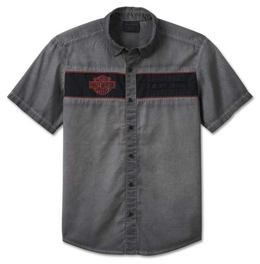 Harley-Davidson Men's Iron Bond Short Sleeve Colorblocked Shirt 99004-23VM - Wisconsin Harley-Davidson