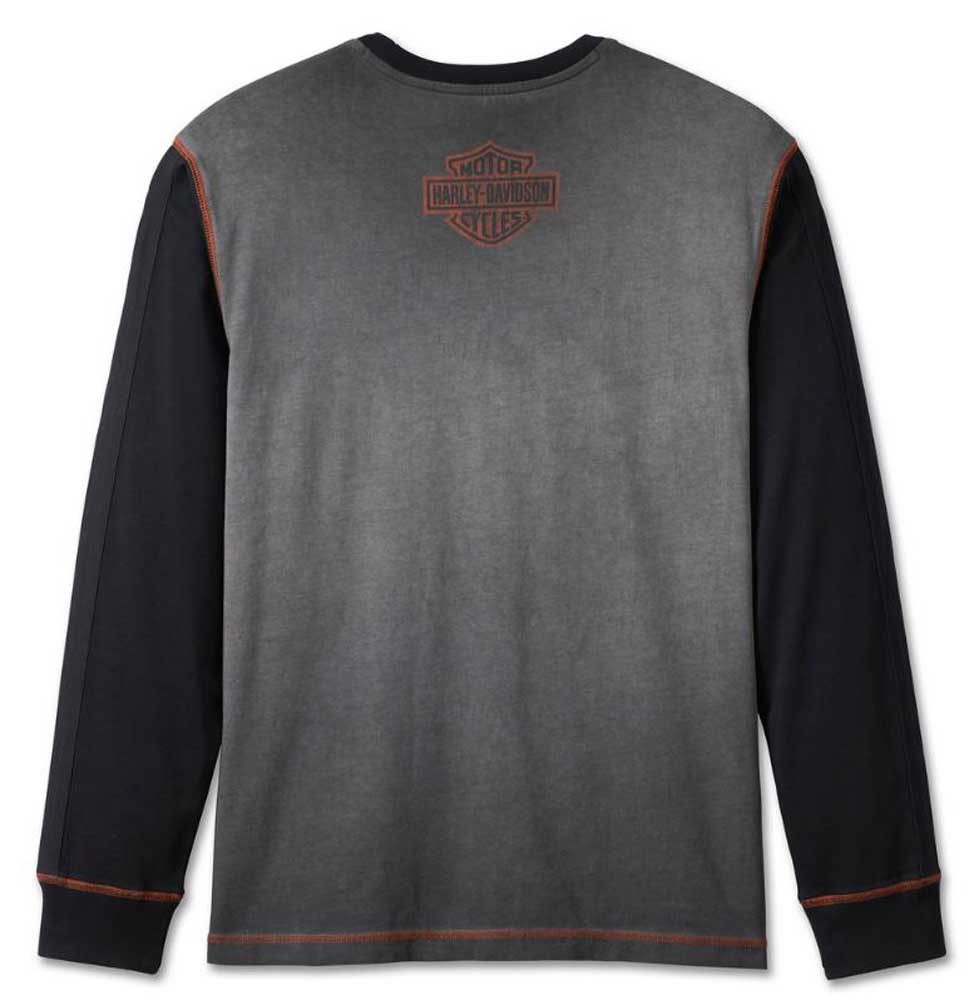 Harley-Davidson® Men's Iron Bond Long Sleeve Colorblocked T-Shirt