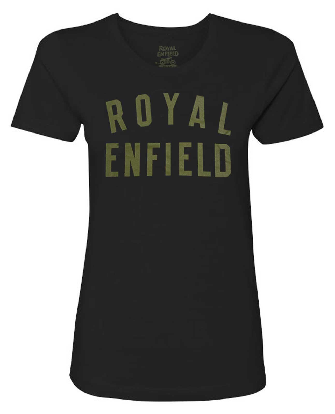Royal Enfield Women's English Chic Short Sleeve Crewneck T-Shirt - Black - Wisconsin Harley-Davidson