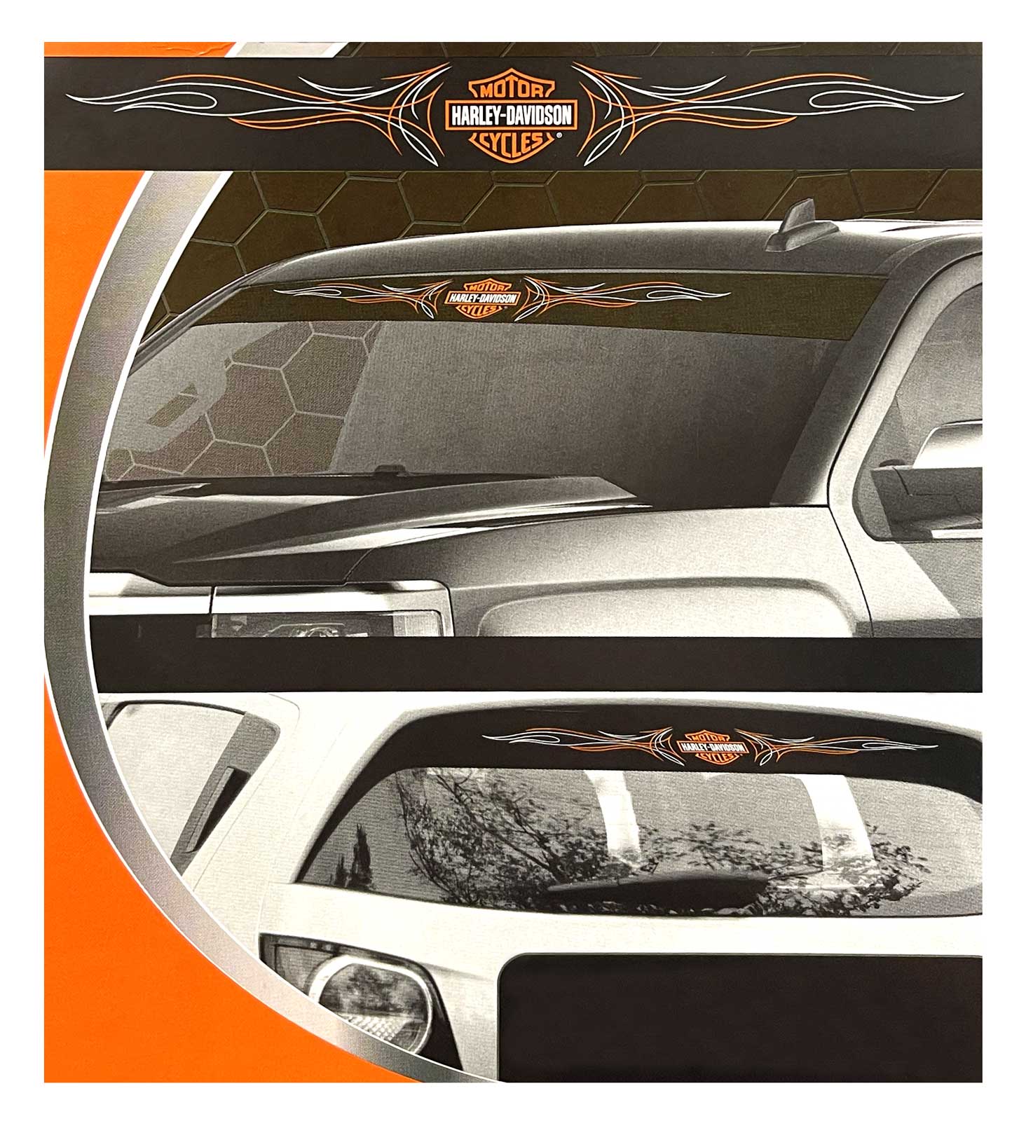 Harley-Davidson Free Shipping - Harley-Davidson Pinstriped Bar & Shield Logo Windshield Decal - 49 x 5 in. - Free Shipping on many products plus Orders Over $99