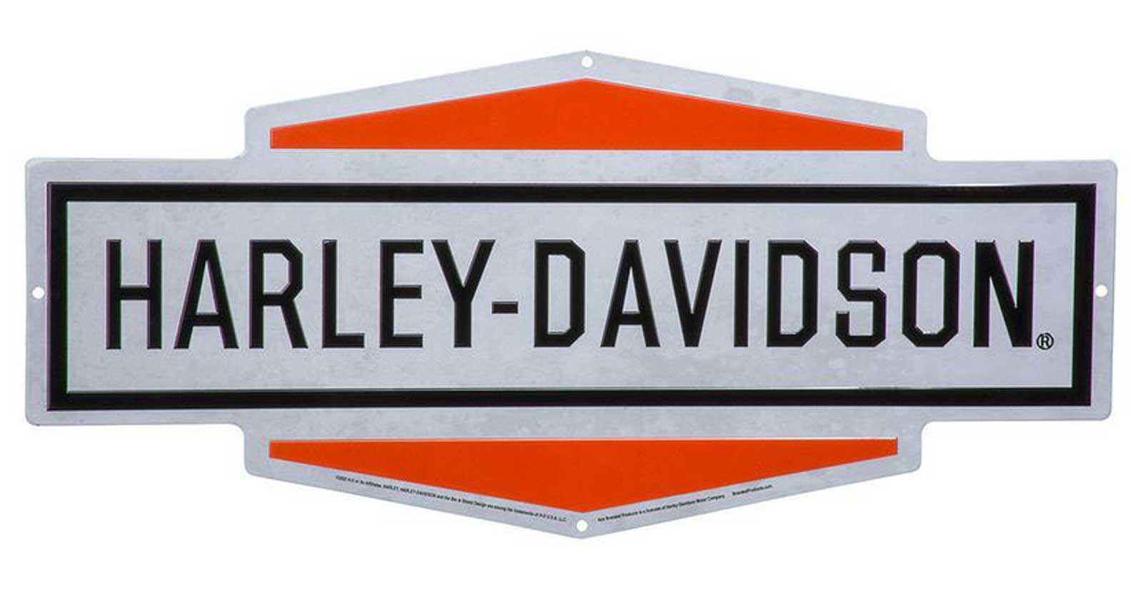 Harley-Davidson Embossed Tin Sign, H-D Tank Emblem Graphic, 12 x 15.75 inches - Wisconsin Harley-Davidson