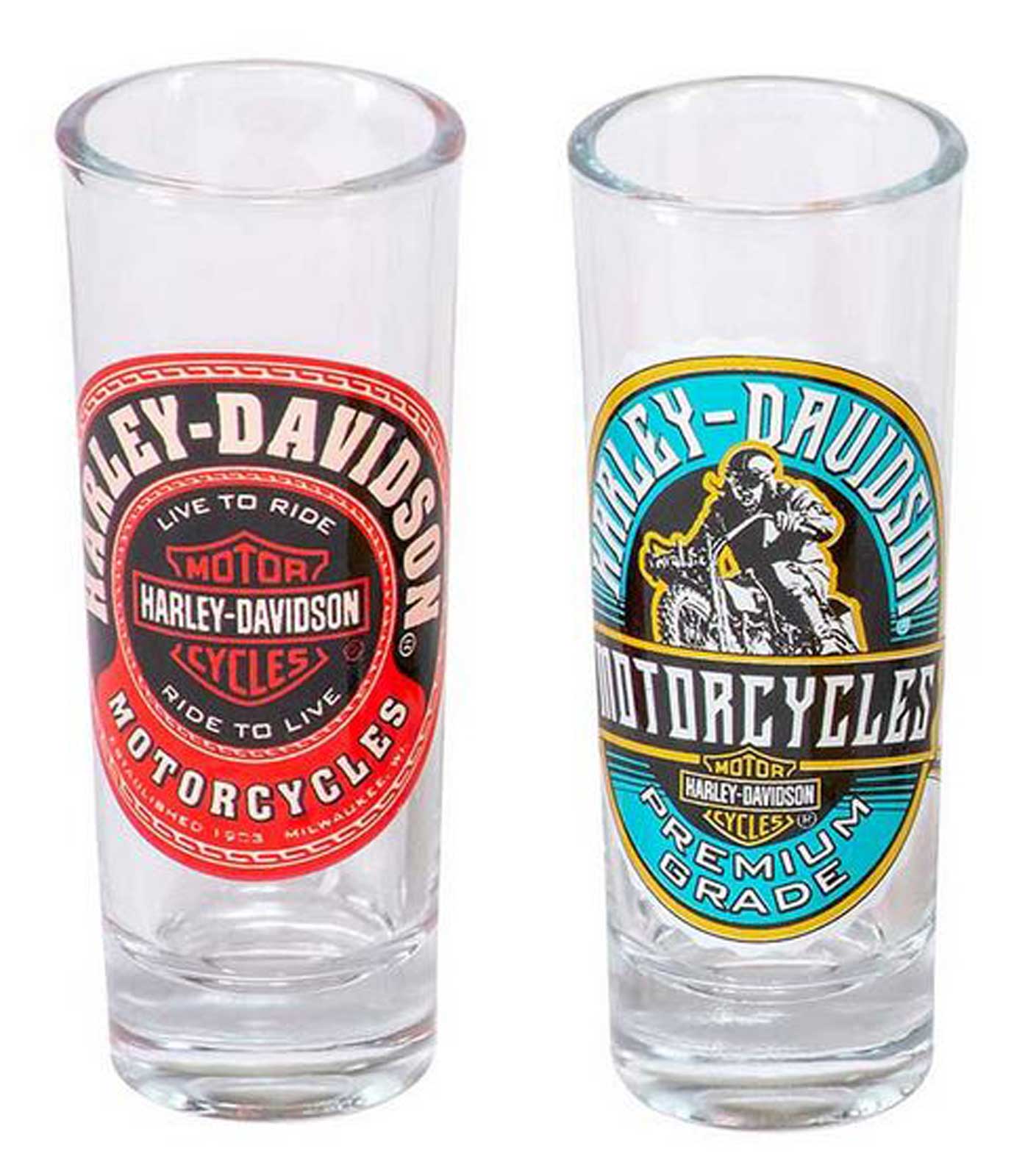 Harley-Davidson Free Shipping - Harley-Davidson Label Shooter Set, Tall Shot Glasses w/ Custom H-D Graphics - Free Shipping on many products plus Orders Over $99