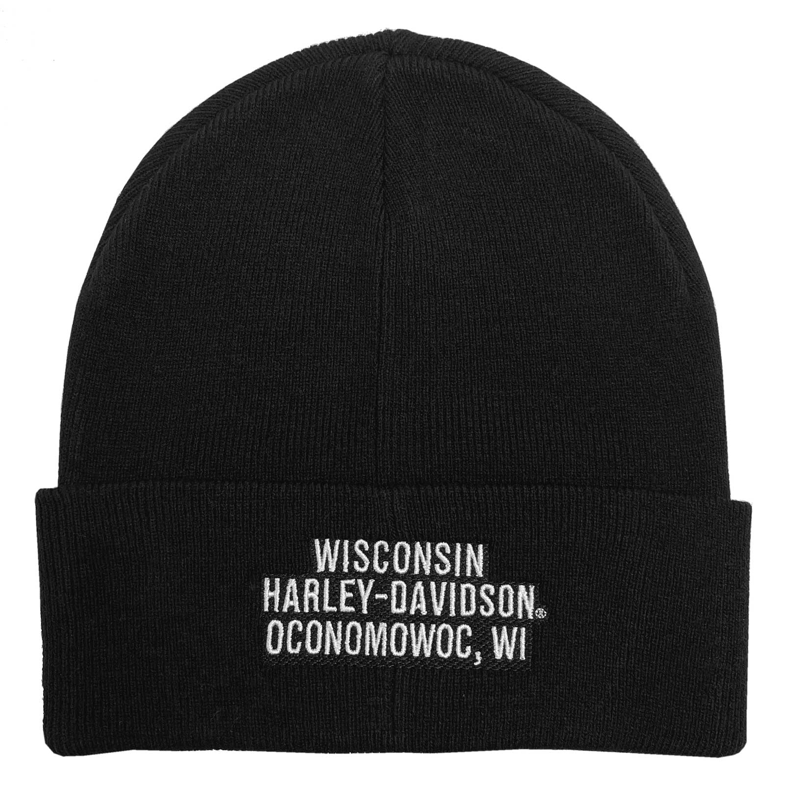 Harley-Davidson Free Shipping - Harley-Davidson Men's Woven Dark Custom #1 Skull Patch Cuffed Beanie Hat - Black - Free Shipping on many products plus Orders Over $99