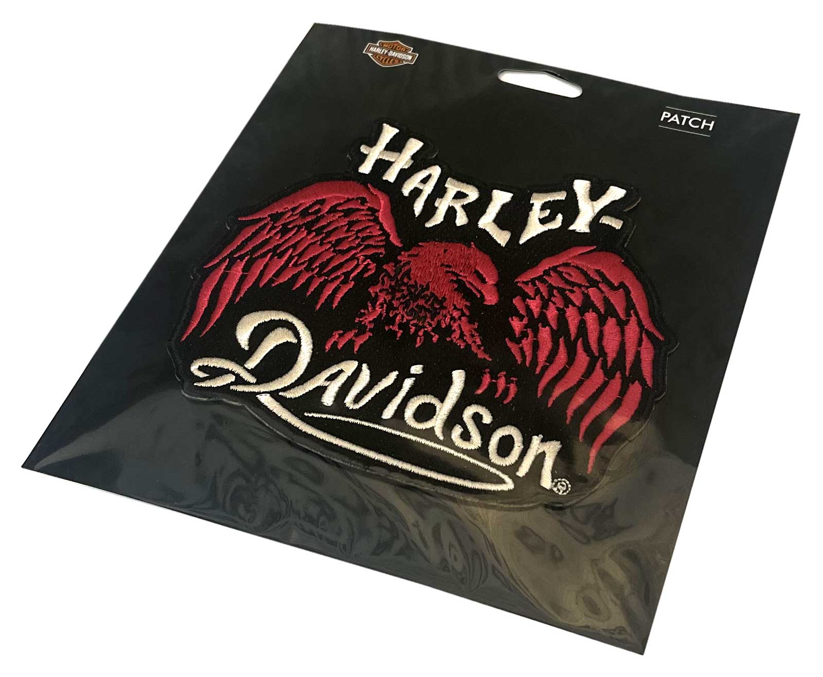 Harley-Davidson Free Shipping - Harley-Davidson 5 in. Embroidered Dark Wing Emblem Sew-On Patch - Black/Pink - Free Shipping on many products plus Orders Over $99