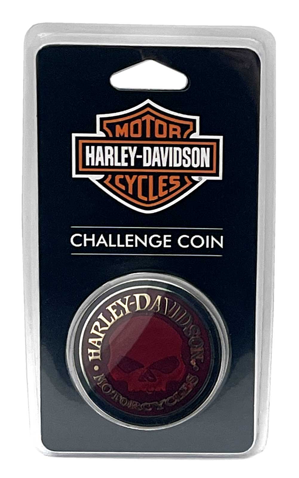 Harley-Davidson Free Shipping - Harley-Davidson Diamond & Willie G Skull Metal Challenge Coin, 1.75 inch - Red - Free Shipping on many products plus Orders Over $99