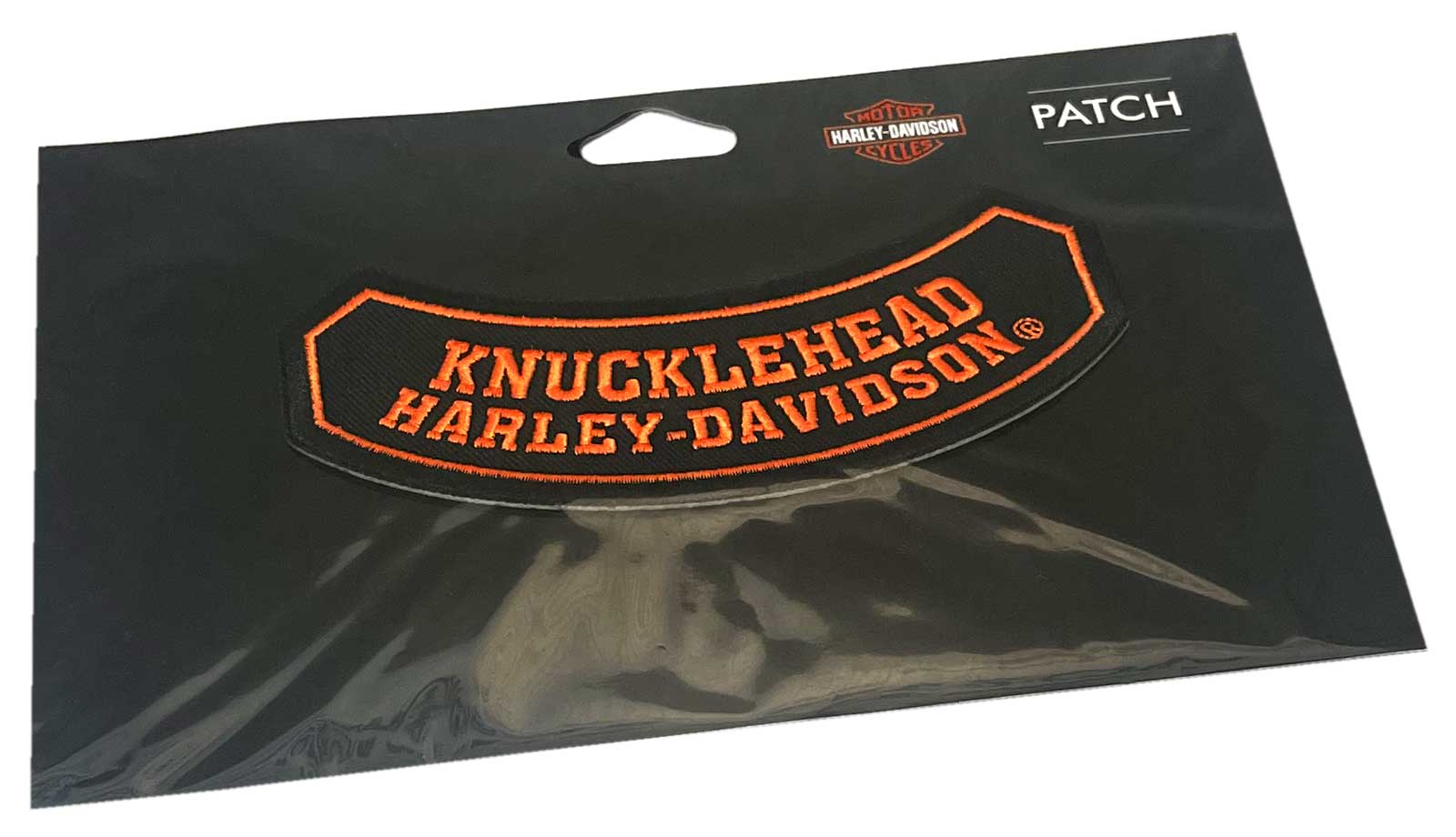 Harley-Davidson Free Shipping - Harley-Davidson 5 in. Embroidered Knucklehead Rocker Emblem Sew-On Patch - Black - Free Shipping on many products plus Orders Over $99