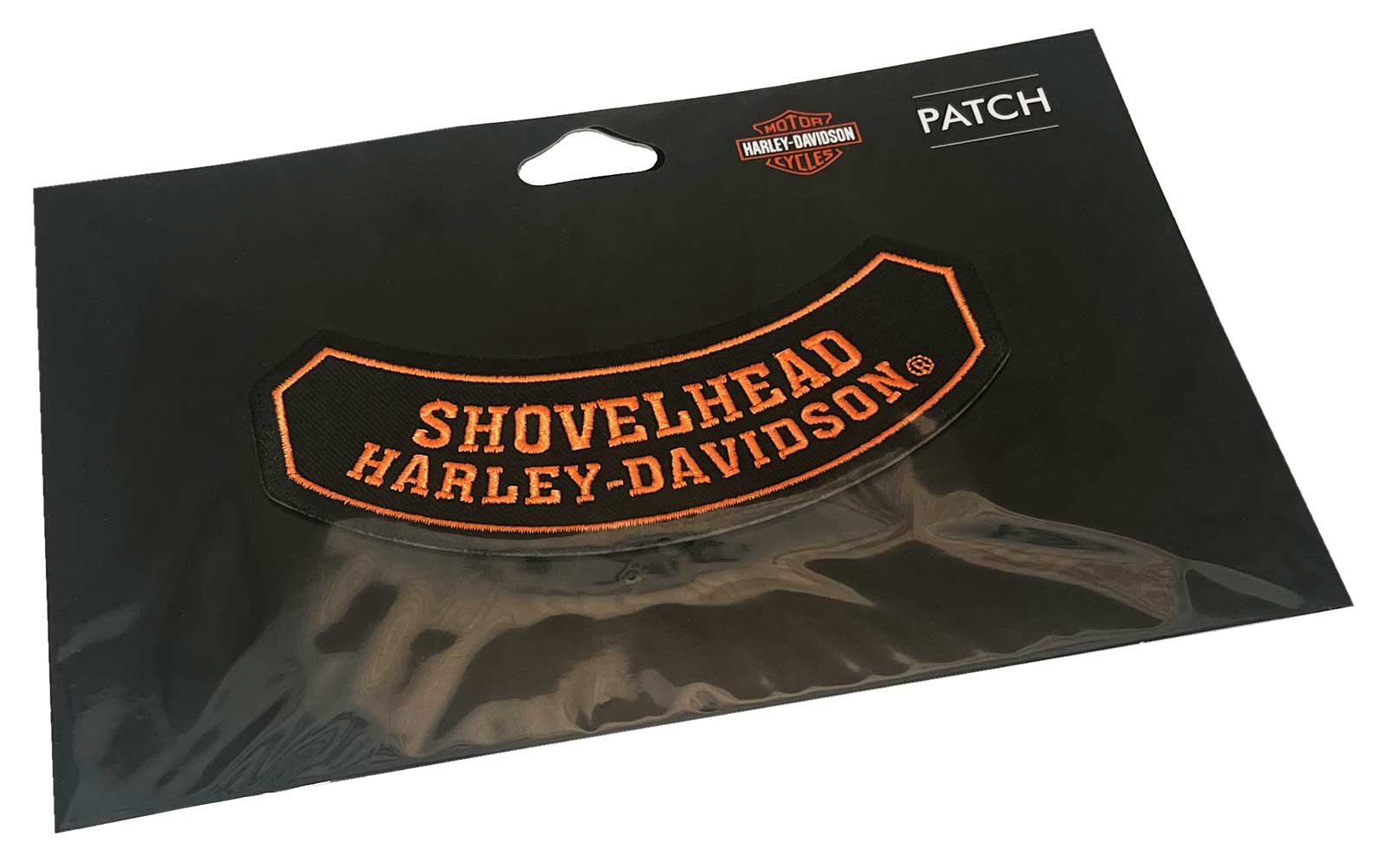 Harley-Davidson Free Shipping - Harley-Davidson 5 in. Embroidered Shovelhead Rocker Emblem Sew-On Patch - Black - Free Shipping on many products plus Orders Over $99