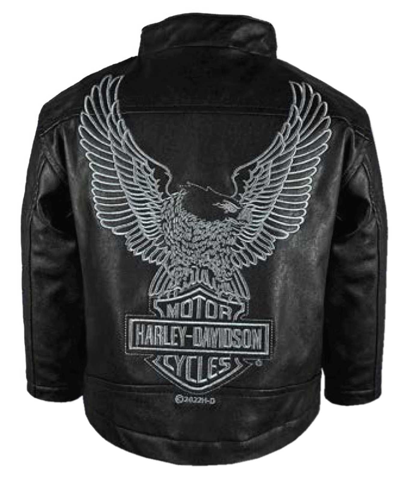 Harley-Davidson® Little Boys' B&S Logo Faux Leather Toddler Biker Jacket -  Black - Wisconsin Harley-Davidson