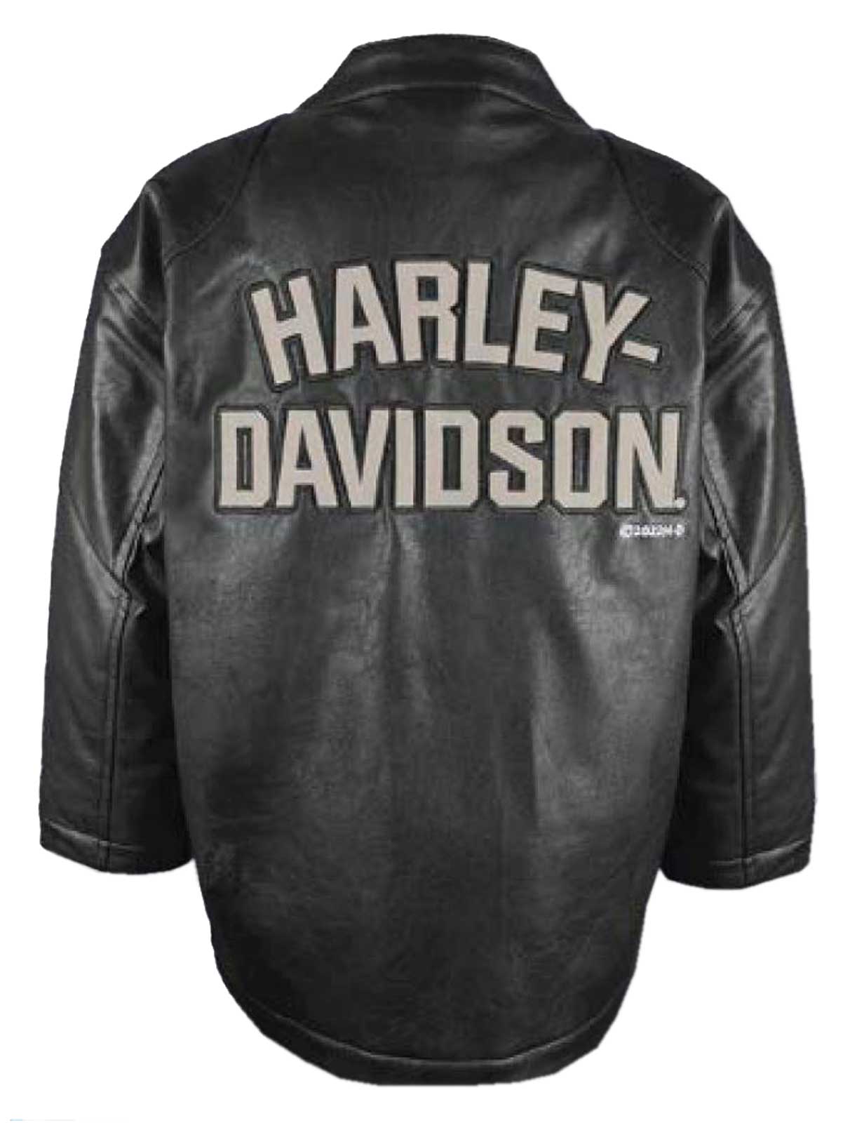 Harley-Davidson Free Shipping - Harley-Davidson Little Boys' Striped B&S Faux Leather Racer Jacket - Black - Free Shipping on many products plus Orders Over $99