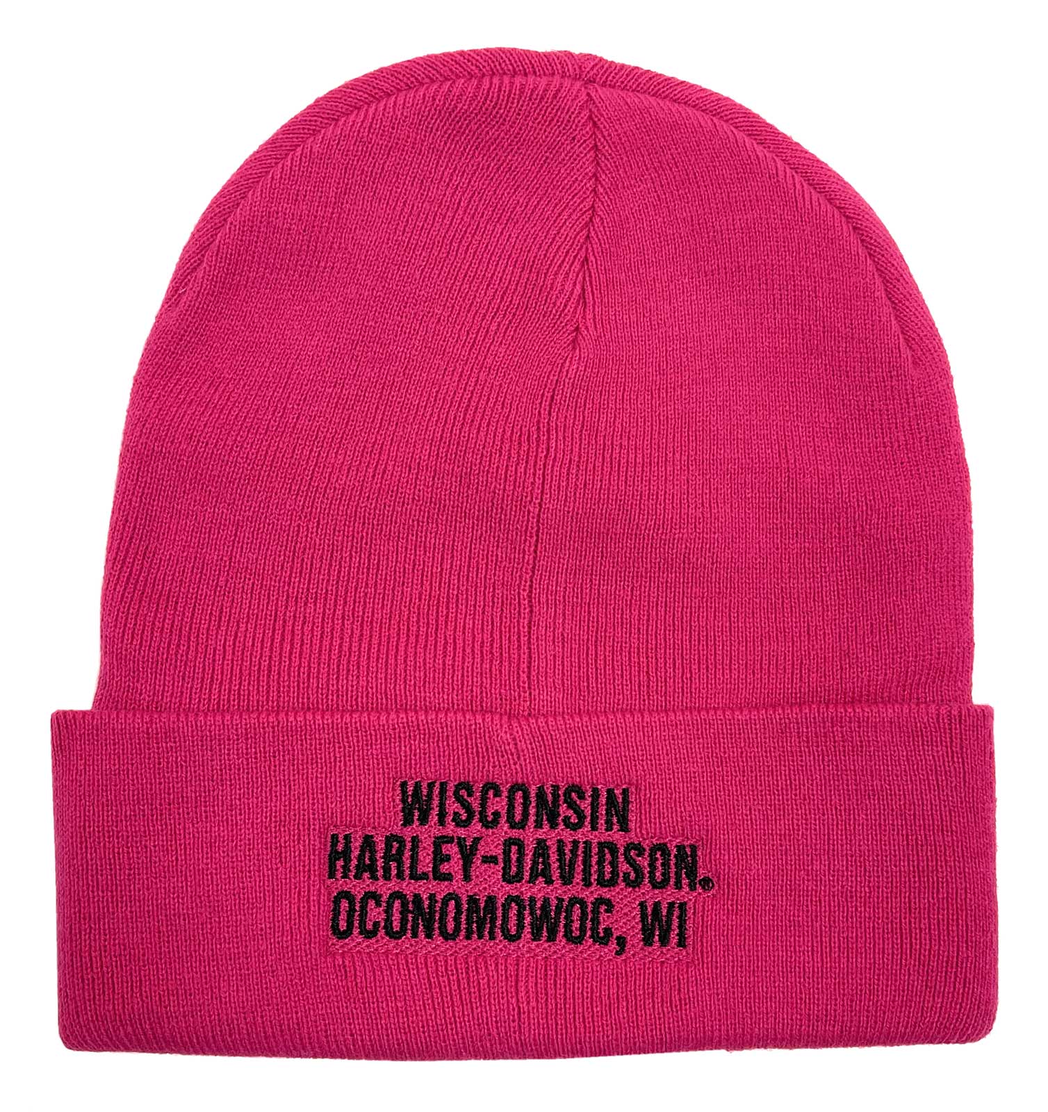 Harley-Davidson Free Shipping - Harley-Davidson Women's Embroidered H-D Script Cuffed Beanie Hat - Bright Pink - Free Shipping on many products plus Orders Over $99
