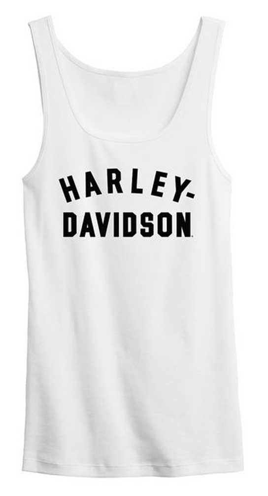 Harley-Davidson Women's Ultra Classic Racer Font Tank Top - White 99014-23VW - Wisconsin Harley-Davidson