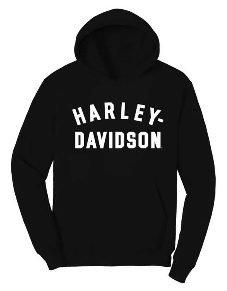 Harley-Davidson Women's Custom Racer Font Pullover Hoodie - Black 99010-23VW - Wisconsin Harley-Davidson