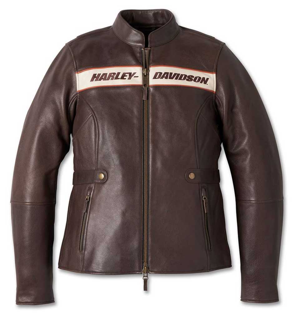 Harley Davidson ブラウンレザージャケット M Harley-Davidson® Women's Leather Jacket - 97008-21VW (as1, alpha