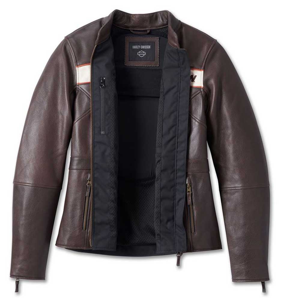 Harley-Davidson Women's Victory Lane Heavyweight Leather Jacket- Java 98006-23VW - No Hassle Returns at Wisconsin Harley