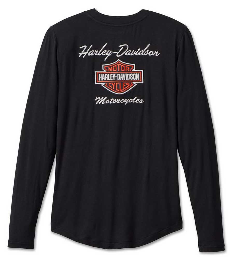 Harley-Davidson® Women's Iconic Laced Front Long Sleeve Henley