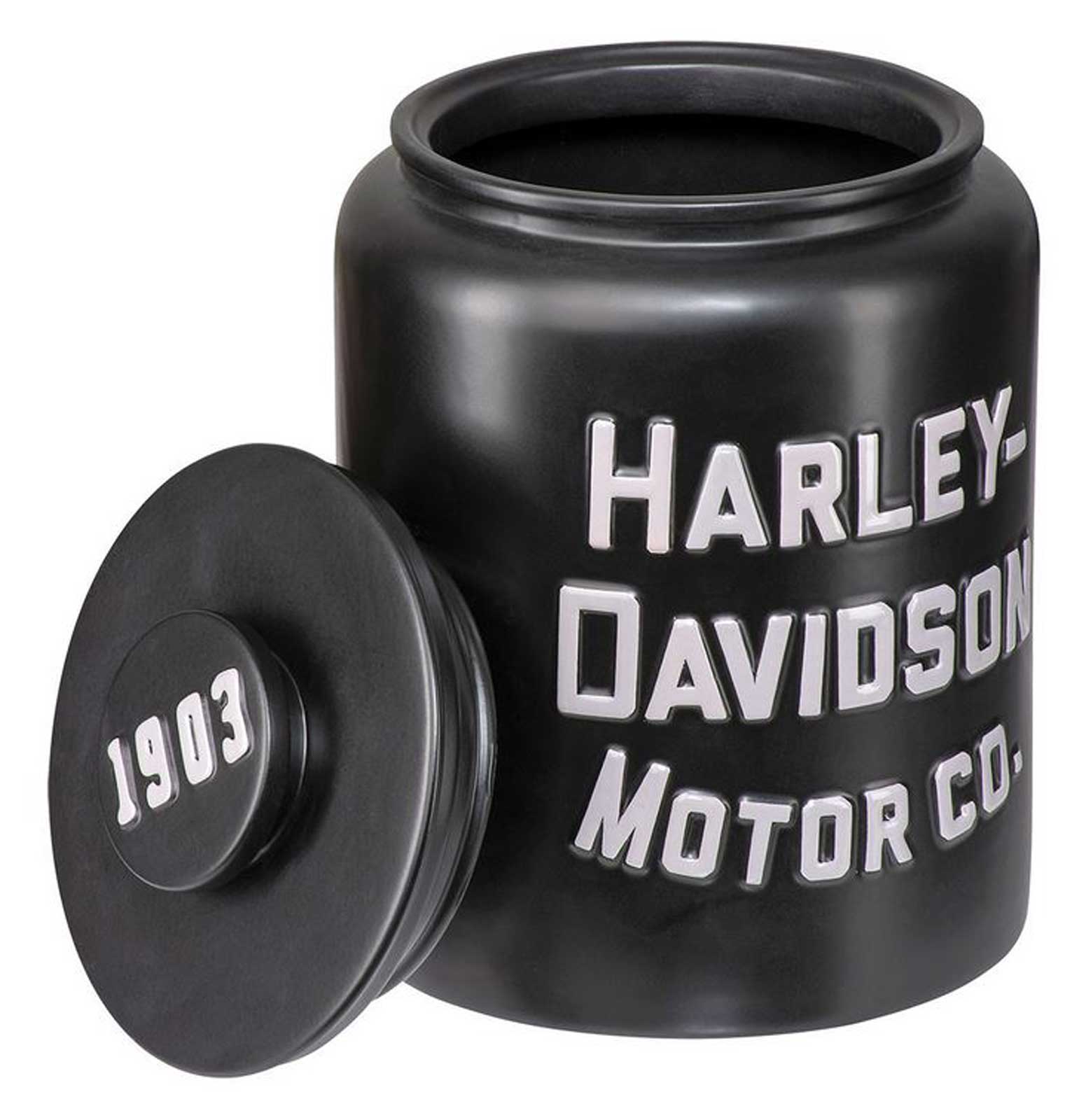 Harley-Davidson Free Shipping - Harley-Davidson Motor Co. Cookie Jar, Matte Black Ceramic Jar - 5.6 Qt. - Free Shipping on many products plus Orders Over $99