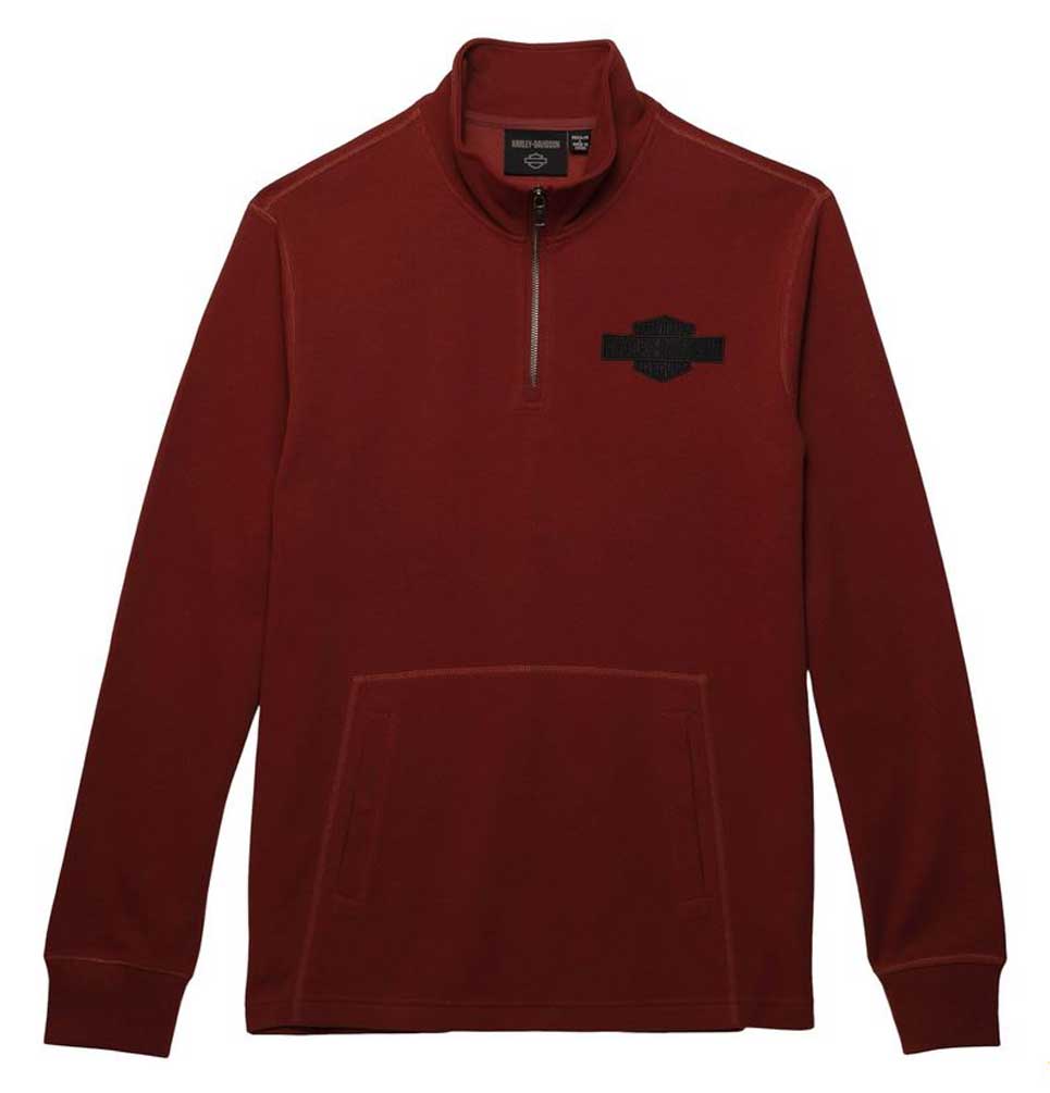 Harley-Davidson® Men's Bar & Shield 1/4-Zip Mockneck