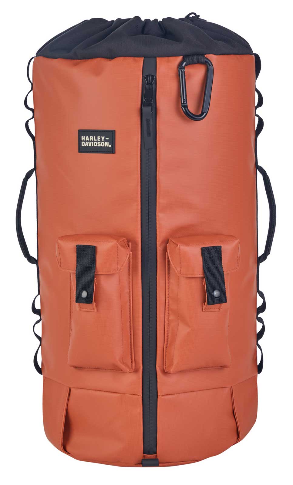 Harley-Davidson Water-Resistant Drawstring Hybrid Duffel/Backpack - Vintage Rust - Wisconsin Harley-Davidson