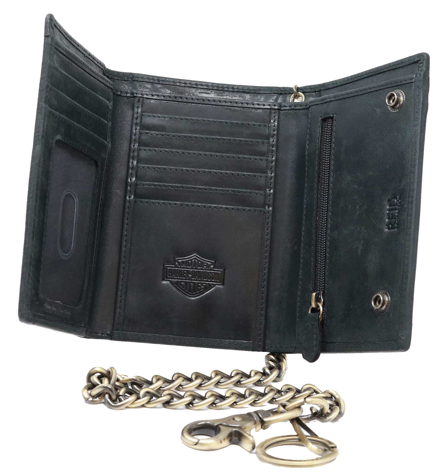 Leather Biker Wallet - for The Road Ahead, Black