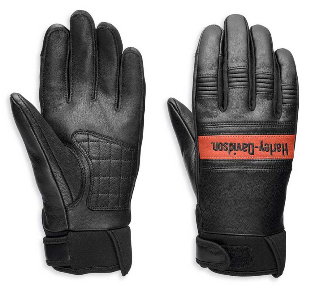 Harley-Davidson Women's Ovation Leather Full-Finger Gloves - Black 97141-23VW - Wisconsin Harley-Davidson