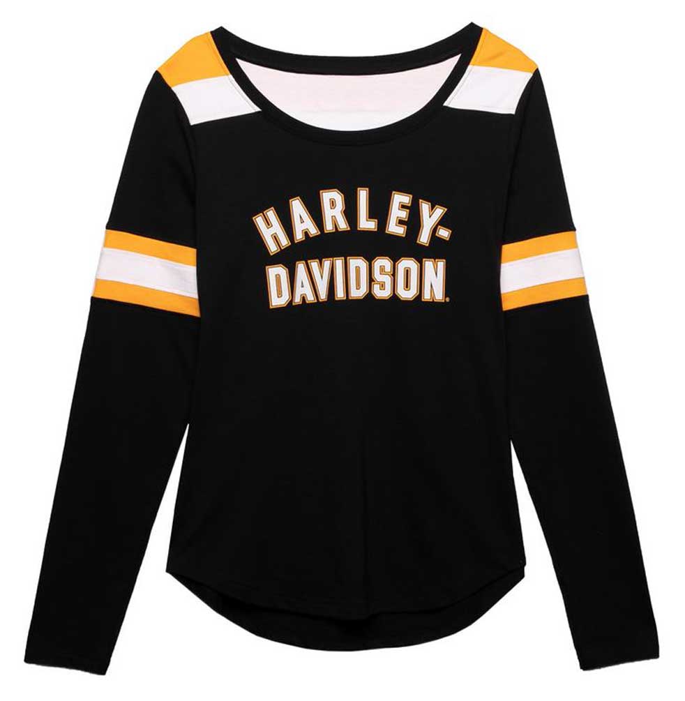 Harley-Davidson Men's Striped Sleeve Jersey, Black Stripe - XL