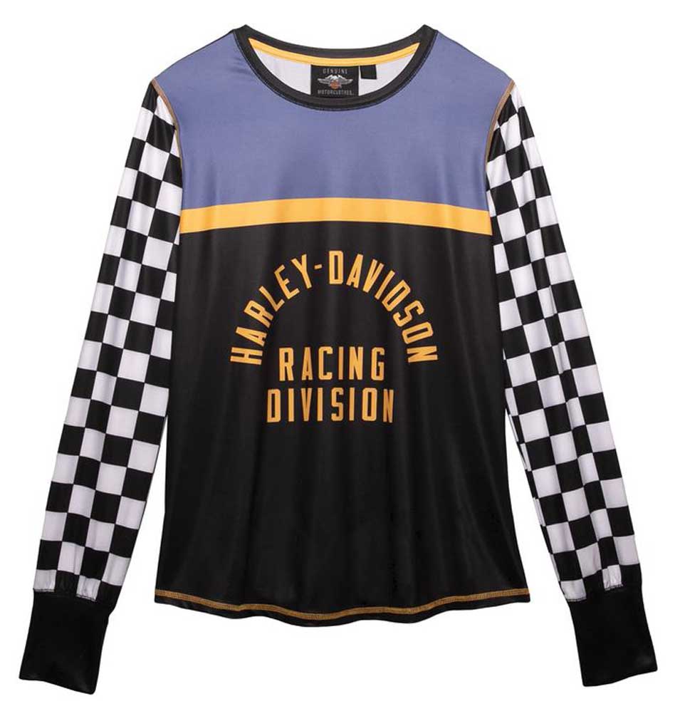Harley-Davidson® Women's Checkerboard Racing Long Sleeve Jersey