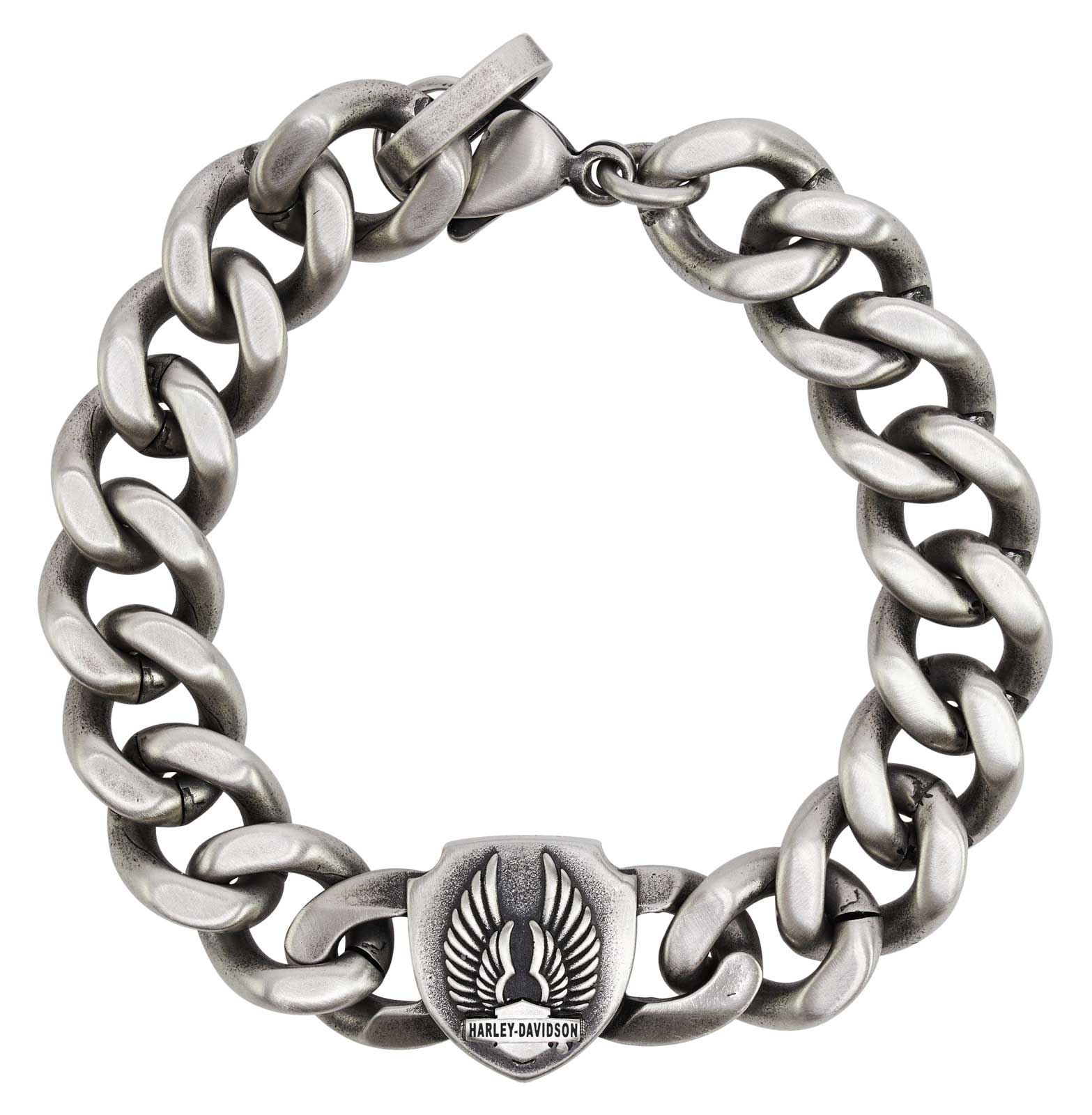 Harley-Davidson Men's Deadlock Wings Chain Link Bracelet - Stainless Steel - Wisconsin Harley-Davidson