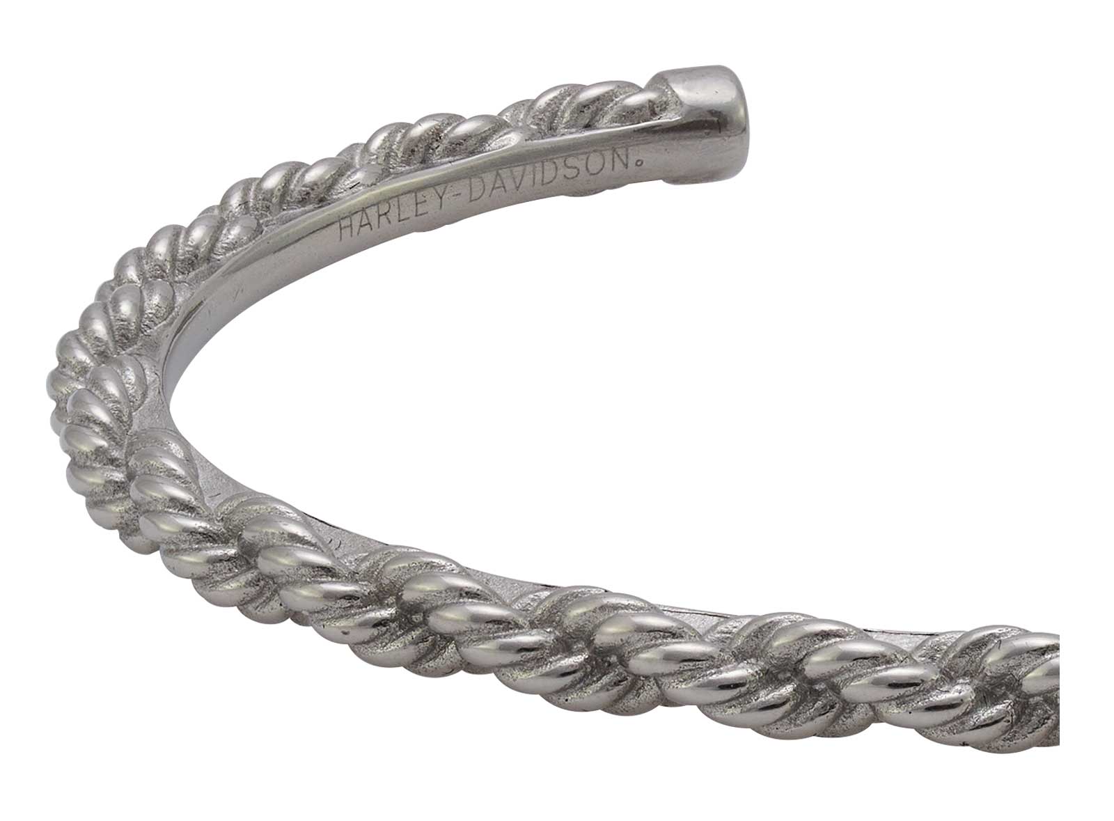 Harley-Davidson Free Shipping - Harley-Davidson Women's Sculpted Rope Cuff Bracelet - Silver Stainless Steel - Free Shipping on many products plus Orders Over $99