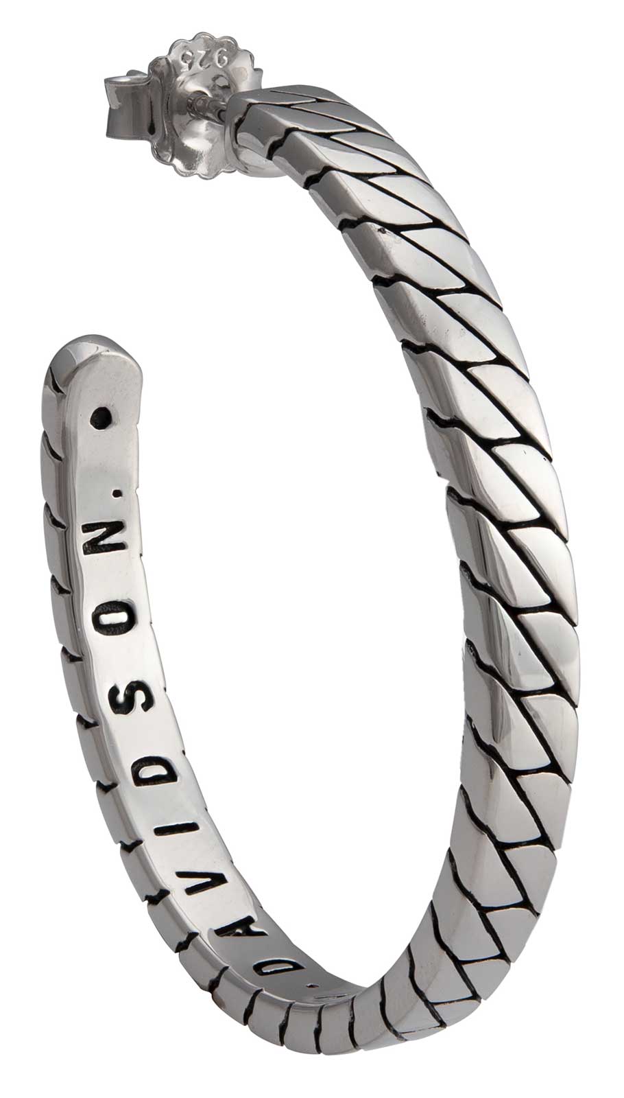 Harley-Davidson Free Shipping - Harley-Davidson Women's Flat Chain Large Hoop Earrings - Stainless Steel - Free Shipping on many products plus Orders Over $99