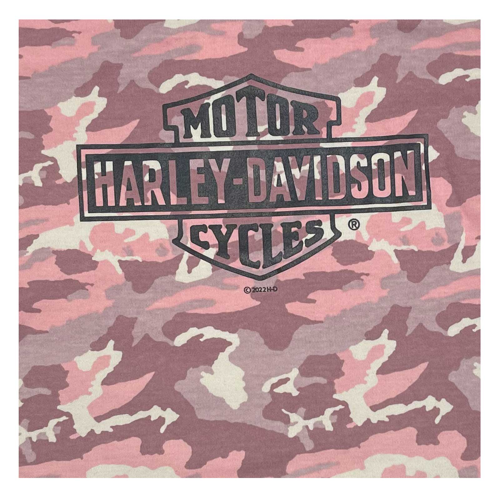 Harley-Davidson Free Shipping - Harley-Davidson Big Girls' Camo Printed B&S Ringer Short Sleeve Tee, Pink - Free Shipping on many products plus Orders Over $99
