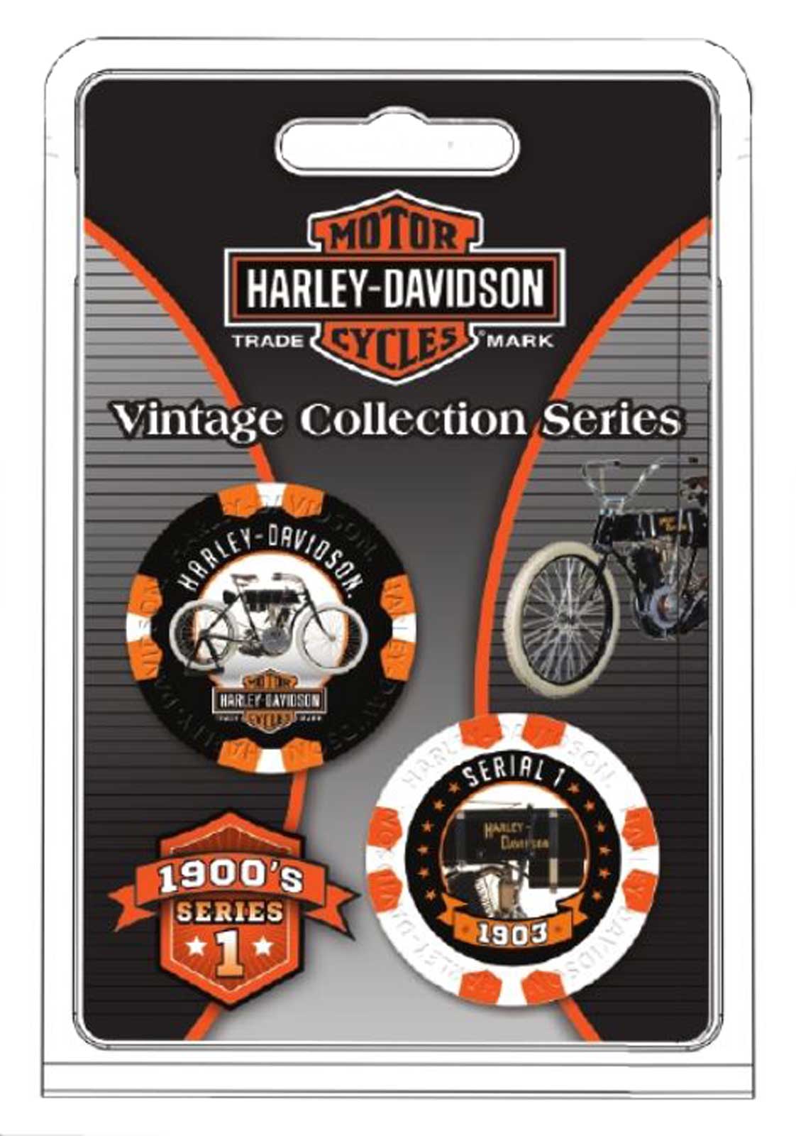 Harley-Davidson Free Shipping - Harley-Davidson Vintage Series 1 - 1903 Serial 1 Collectible Poker Chips - Free Shipping on many products plus Orders Over $99