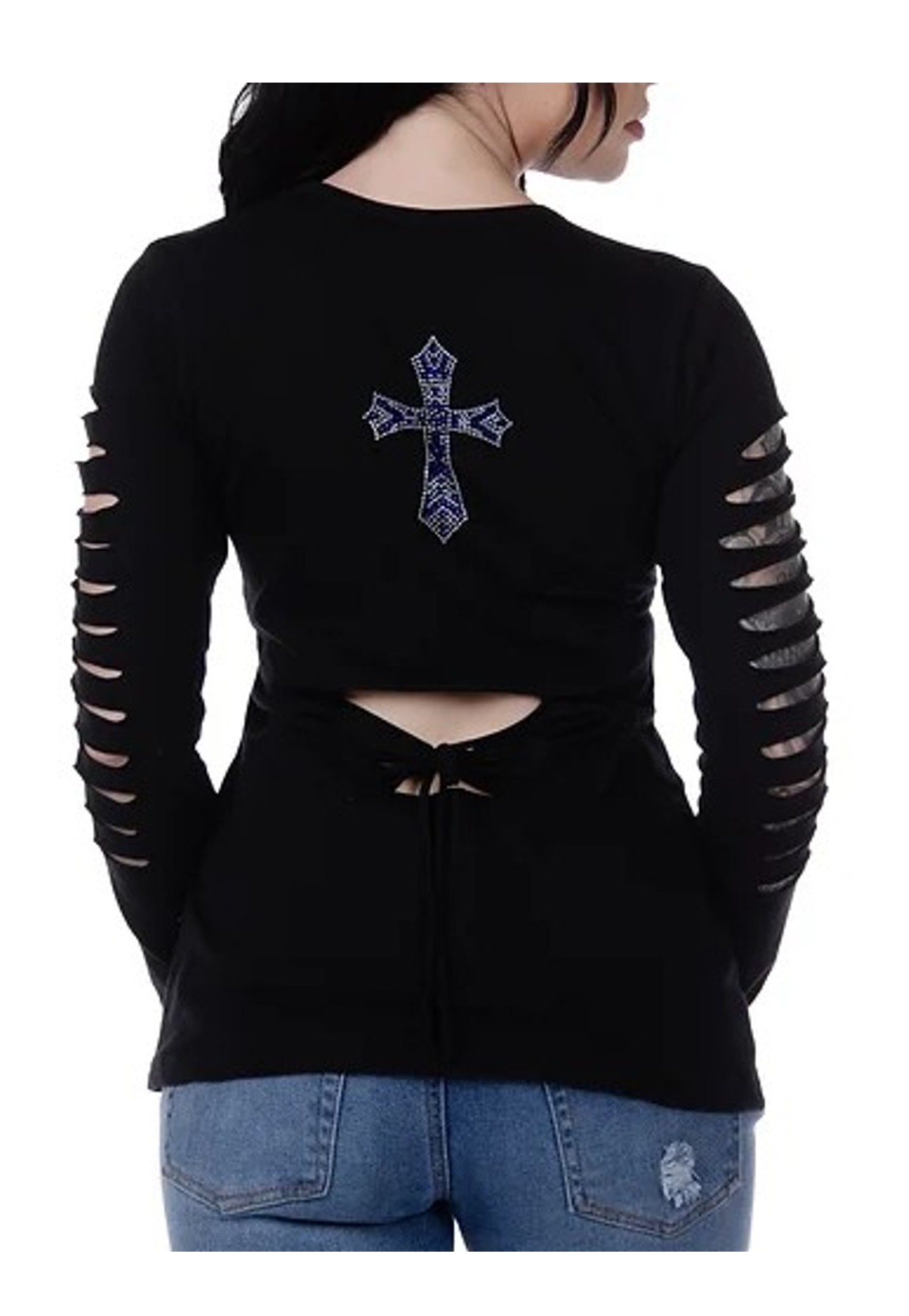 トップス CRANK Lace Heart Print Top_Black TRIPP NYC - CURVE CAP SLEEVE SKULL EMBROIDERY CORSET