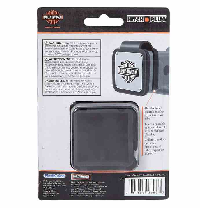 Harley-Davidson Bar & Shield Silicone Hitch Plug Cover For 2" Receiver Tube 2306 - Largest Selection of Harley-Davidson Products