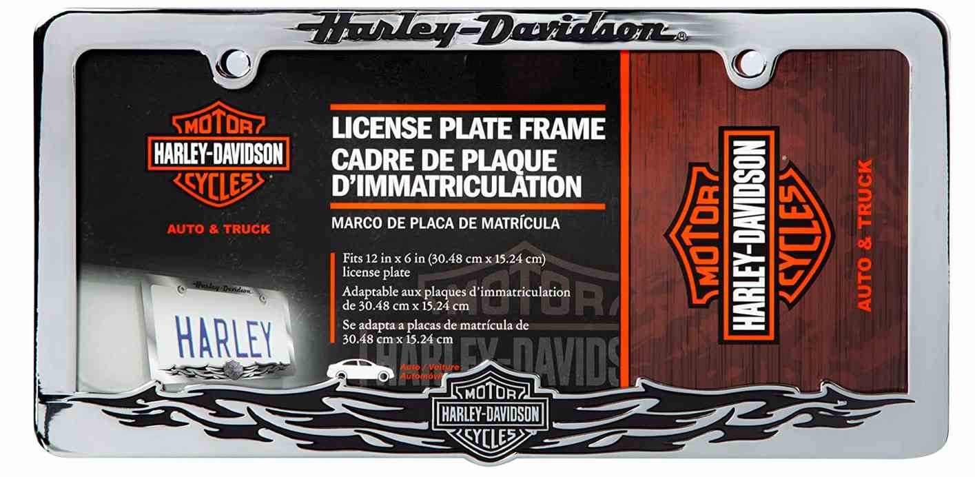 Harley-Davidson® Tribal Flames Bar & Shield Metal License Plate