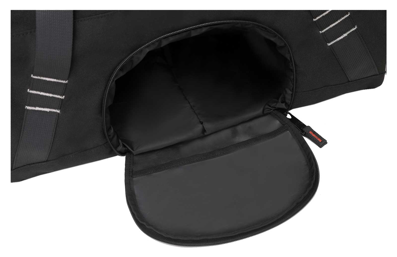 Harley-Davidson Racing Sport & Travel Duffel Bag w/ Detachable Strap- Black/Rust - No Hassle Returns at Wisconsin Harley