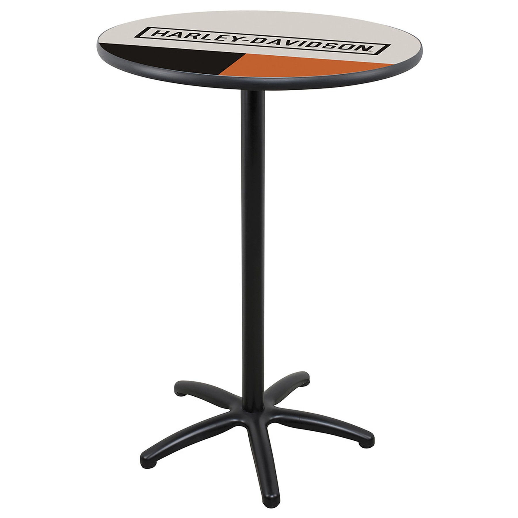 Harley-Davidson Retro Block H-D Script Melamine Top Cafe Table – Colorblocked - Wisconsin Harley-Davidson
