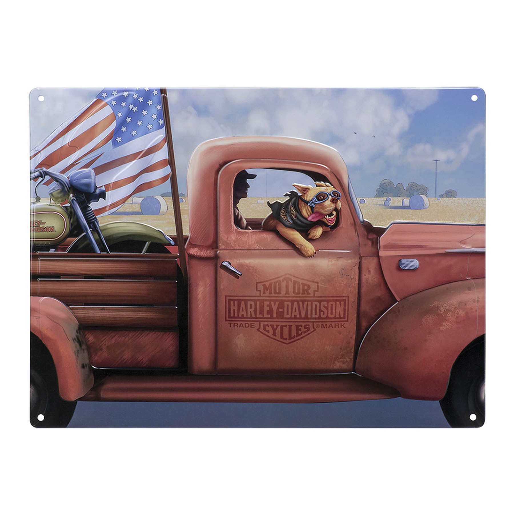Harley-Davidson® Embossed Tin Sign, Joyride Dog, 15.75 x 12