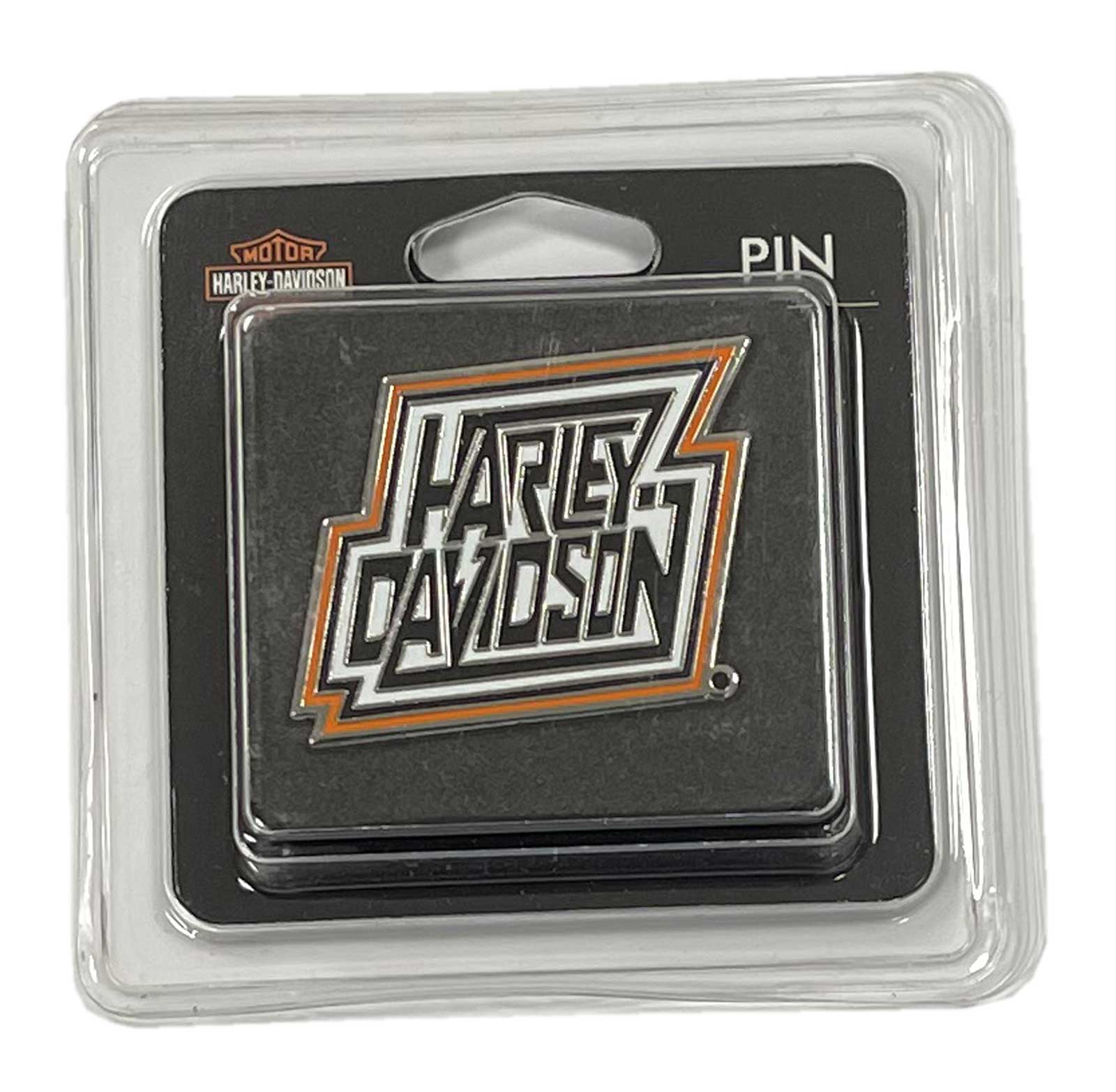 Harley-Davidson Free Shipping - Harley-Davidson 1.5 inch. H-D Lightning Metal Pin, Silver & Orange Finishes - Free Shipping on many products plus Orders Over $99