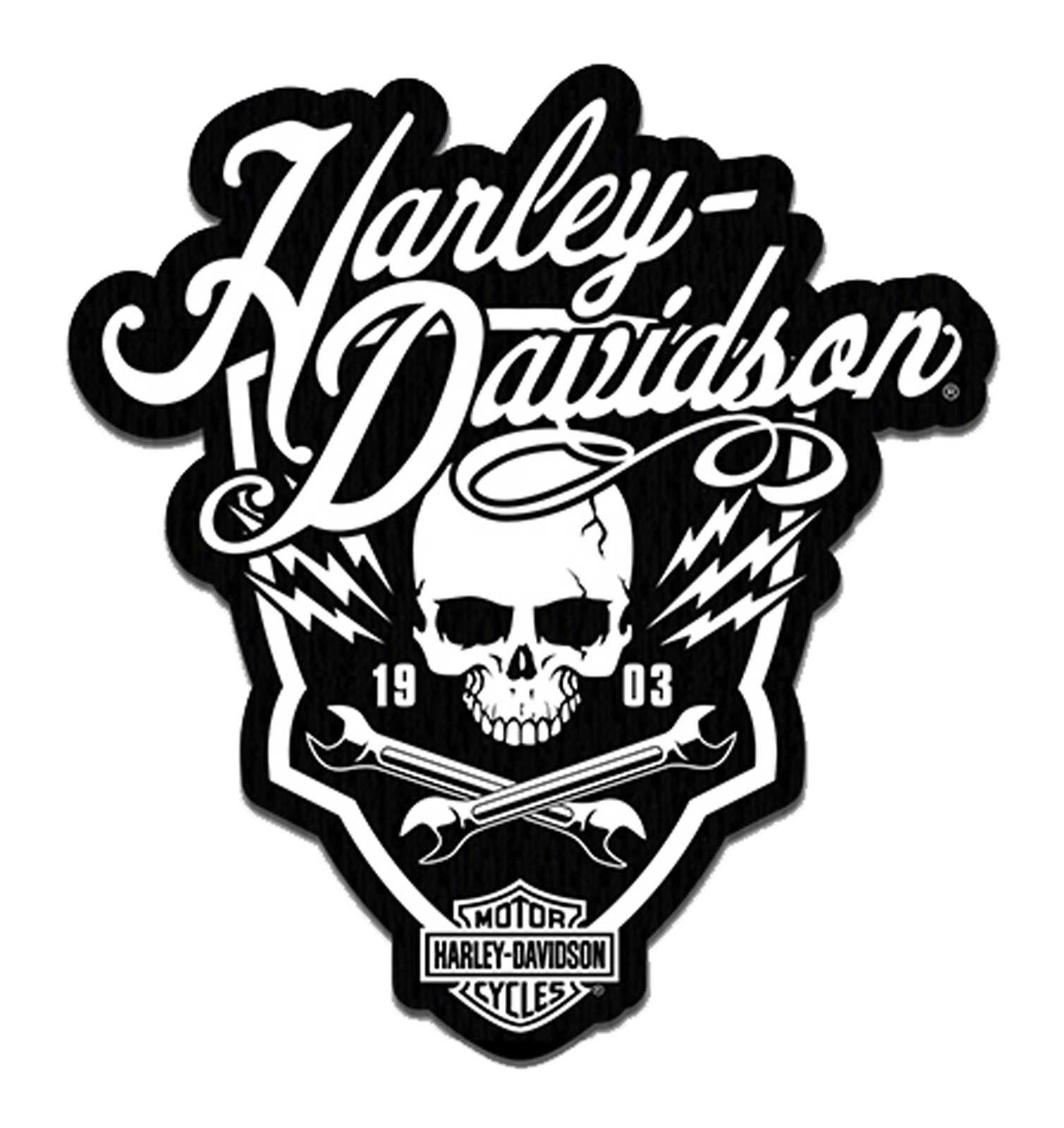 Harley-Davidson® 3.5 in. Embroidered Bolts n' Doodads Emblem Sew-On Patch -  Black