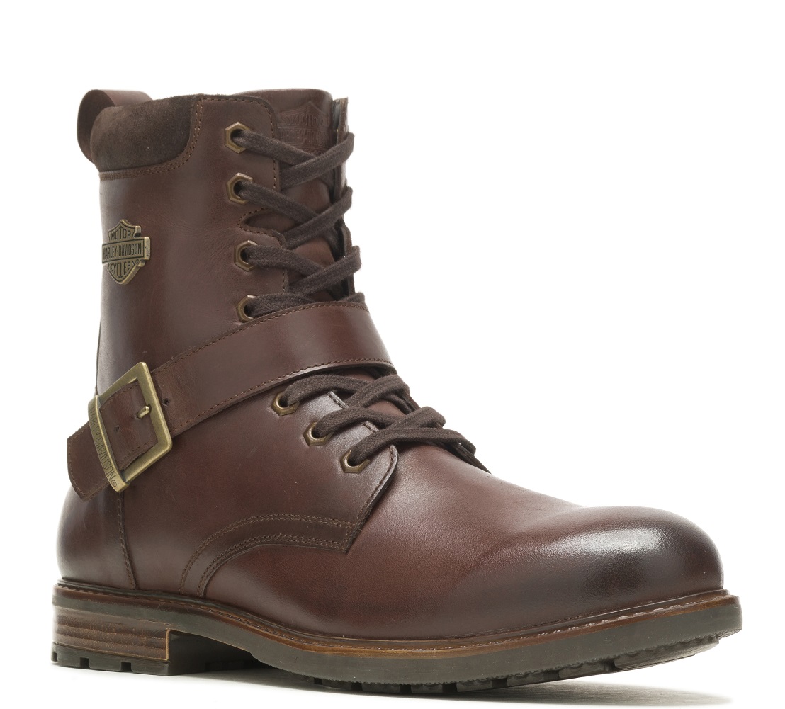 Harley-Davidson Men's Hicklyn Strap 6.75" Motorcycle Boots D96277 (Brown, 7) - Wisconsin Harley-Davidson