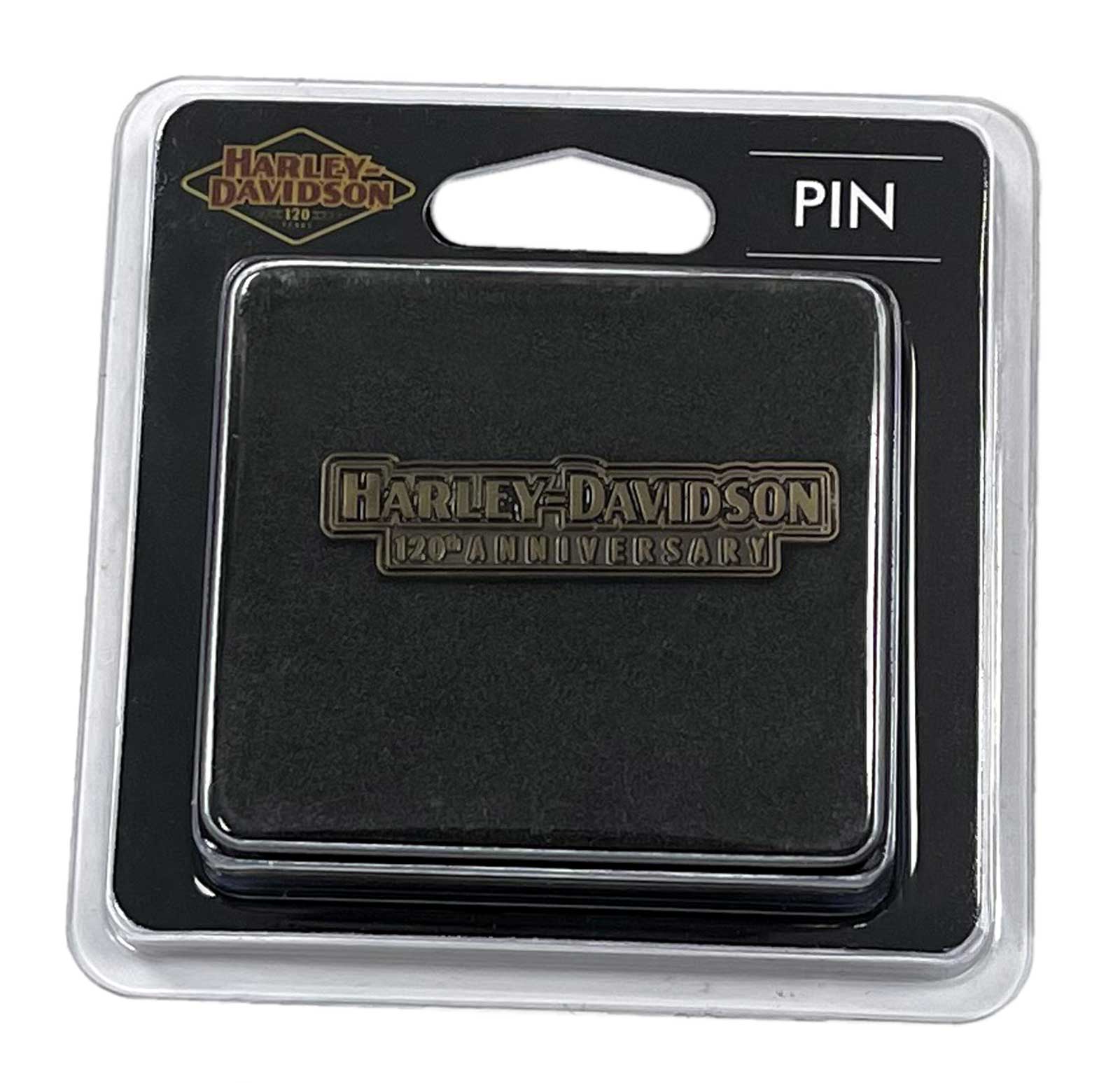 Harley-Davidson Free Shipping - Harley-Davidson 120th Anniversary Celebration H-D Text Metal Pin - 1.5 inch - Free Shipping on many products plus Orders Over $99