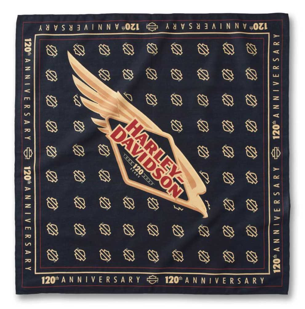 Harley-Davidson Women's 120th Anniversary Speedbird Bandana - Black 97766-23VW - Wisconsin Harley-Davidson