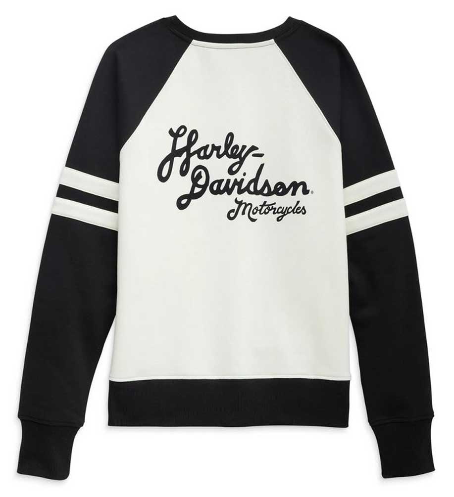 Harley-Davidson® Women's Open Road Henley Fleece Pullover - Black