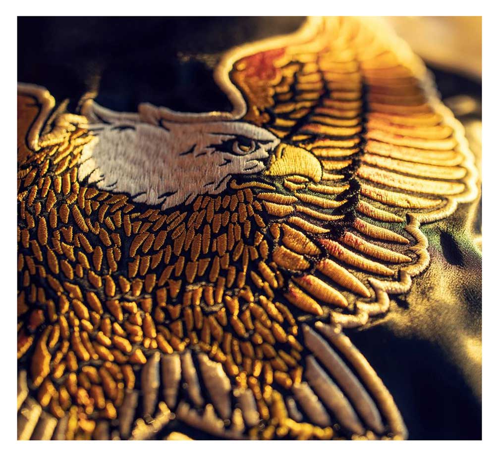 Harley-Davidson Women's Classic Eagle Colorblocked Bomber Jacket 97418-23VW - No Hassle Returns at Wisconsin Harley