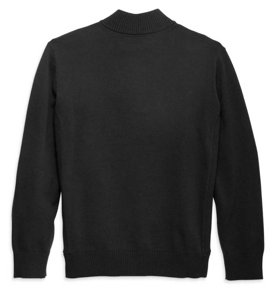 Harley Davidson MA-1 ブラック 刺繍 Harley-Davidson® Men's Staple 1/4-Zip Long Sleeve Sweater